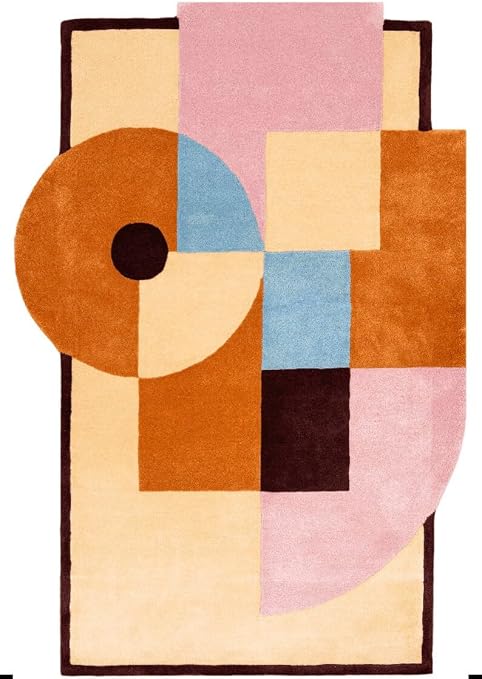 🌙 Modern Geometric Wool Rug 🧶 | Soft Cozy Living Room Carpet ✨ | Minimalist Home Decor 🏡💫 | Warm Luxury Floor Mat 🪄