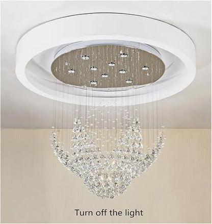 💎 Diamond Crystal Chandelier Light ✨🌙 | Modern Luxury Ceiling Lamp 🏡💫