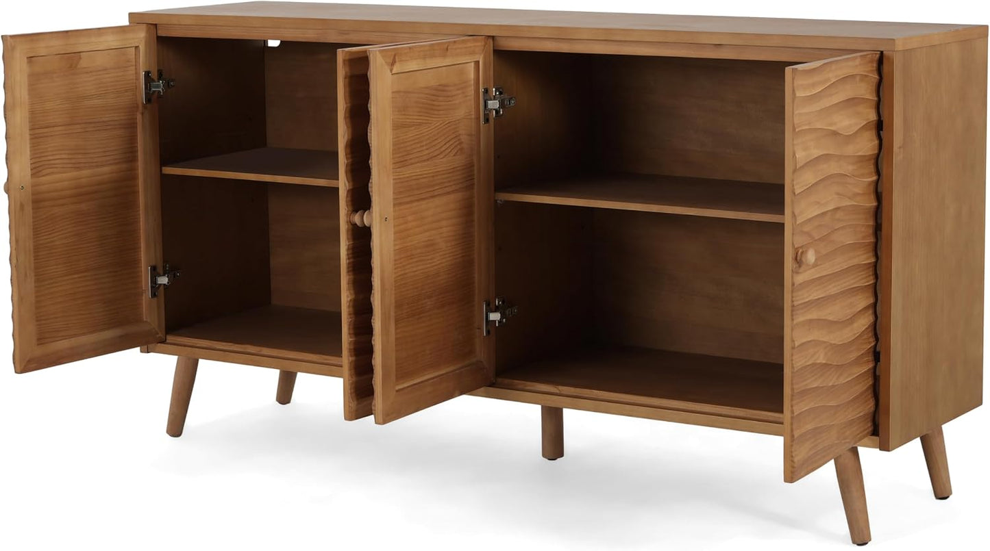 Modern Sideboard Storage Cabinet 🏡✨ | Minimalist Buffet Table with Adjustable Shelves for Home & Dining Room