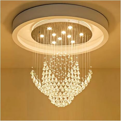 💎 Diamond Crystal Chandelier Light ✨🌙 | Modern Luxury Ceiling Lamp 🏡💫
