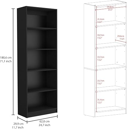 Modern Open Bookshelf Unit 📖✨ | Minimalist Storage Rack for Living Room, Office & Bedroom Decor