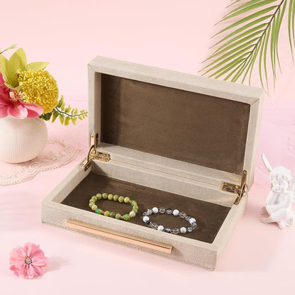 Shagreen Decorative Storage Box with Lid – Elegant Desk & Home Organizer